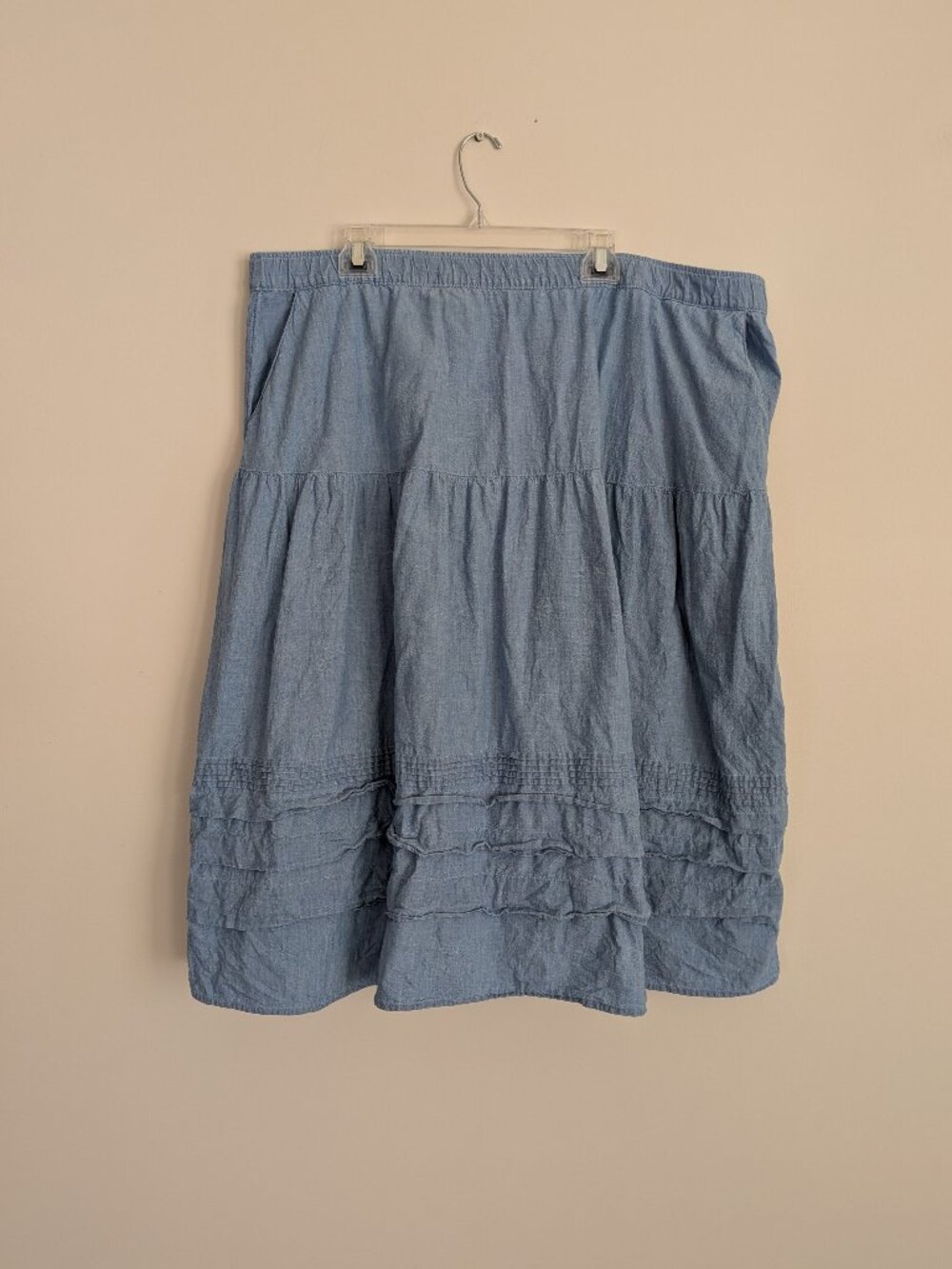 Lane Bryant Denim Tiered Skirt 18/20